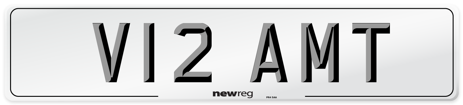 V12 AMT Number Plate from New Reg